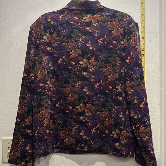 Briggs New York Purple and Brown Patterned Jacket - Picture 3 of 4